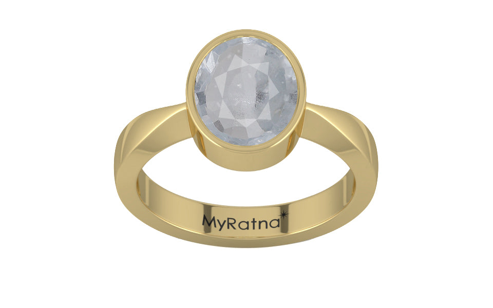Ashtadhatu Ceylon White Sapphire Ring Fine Quality (R9)