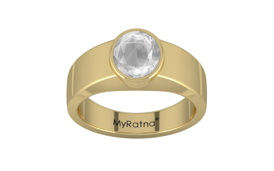 Ashtadhatu Ceylon White Sapphire Ring Limited Quality (R10)