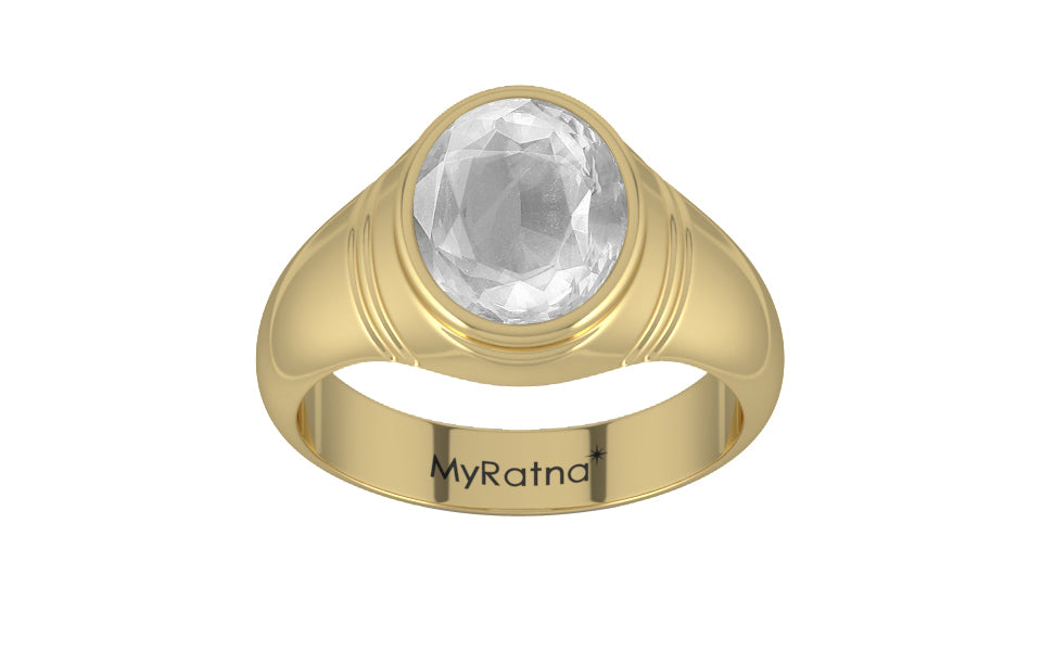 Ashtadhatu Ceylon White Sapphire Ring Limited Quality (R7)