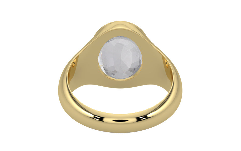 Ashtadhatu Ceylon White Sapphire Ring Limited Quality (R7)