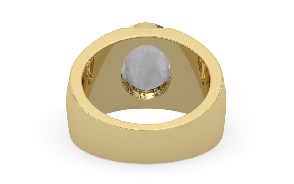 Ashtadhatu Ceylon White Sapphire Ring Prime Quality (R1)