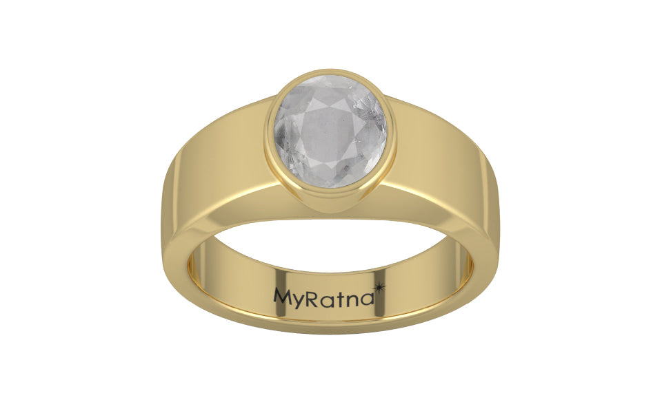 Ashtadhatu Ceylon White Sapphire Ring Prime Quality (R10)