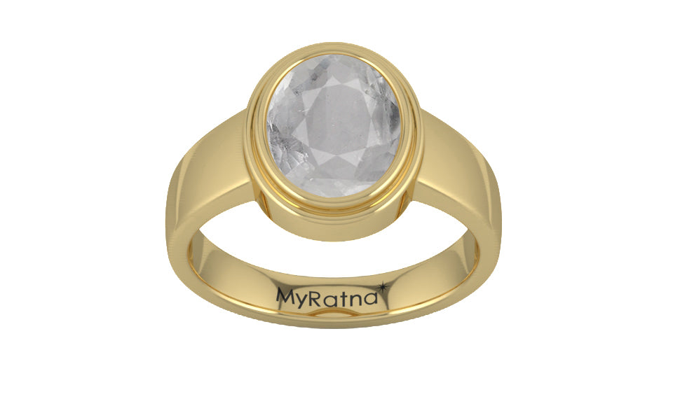 Ashtadhatu Ceylon White Sapphire Ring Prime Quality (R3)