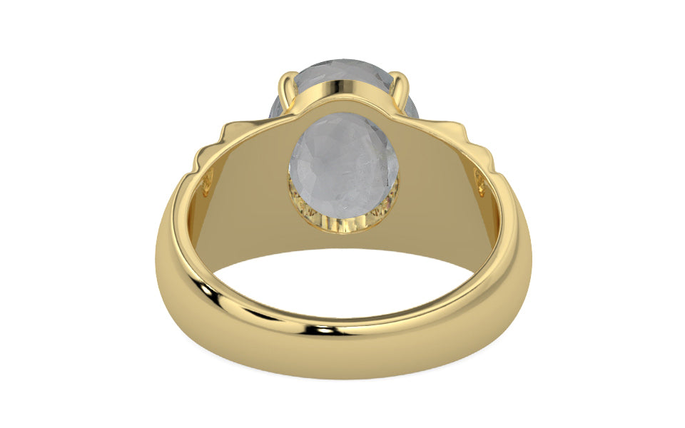 Ashtadhatu Ceylon White Sapphire Ring Prime Quality (R4)