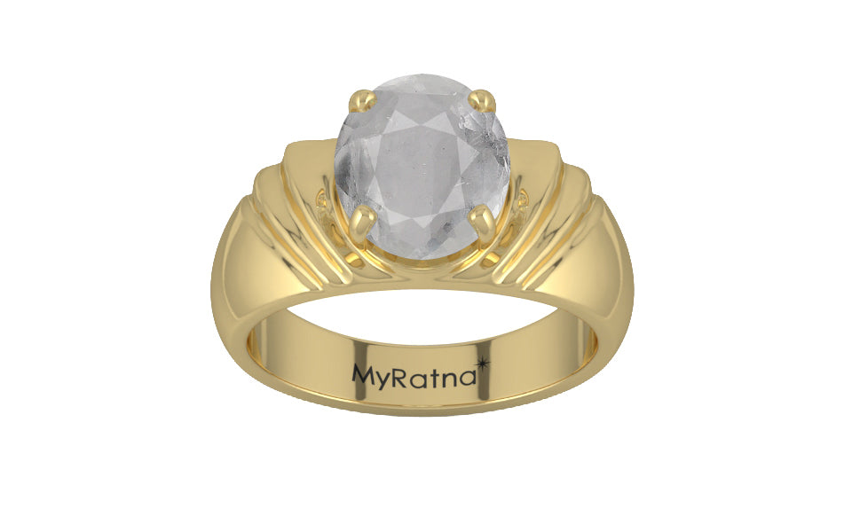 Ashtadhatu Ceylon White Sapphire Ring Prime Quality (R4)