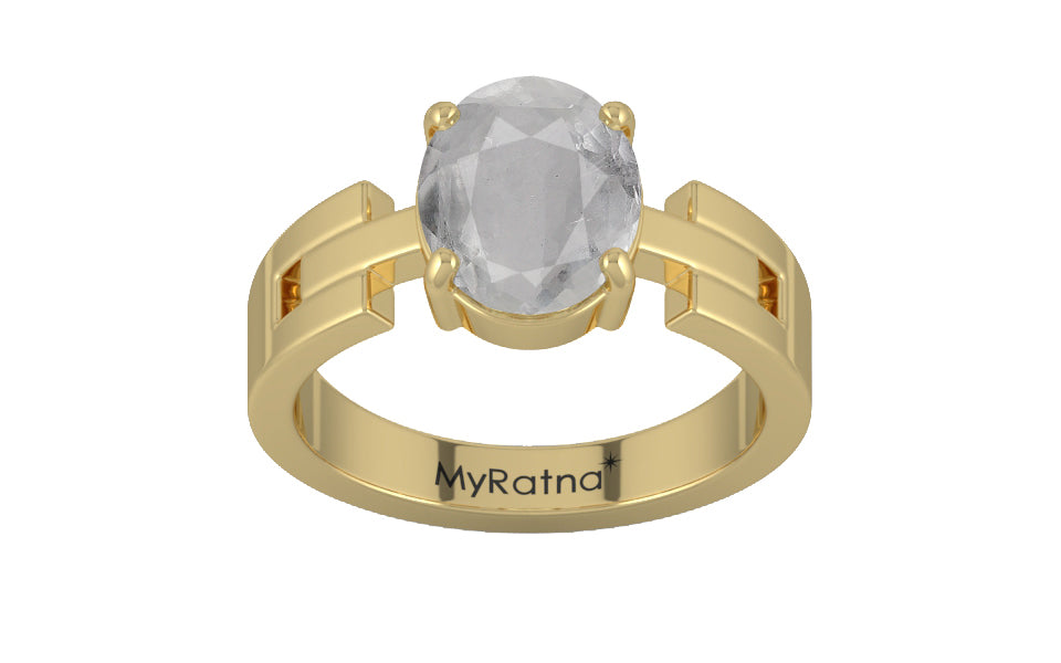 Ashtadhatu Ceylon White Sapphire Ring Prime Quality (R8)