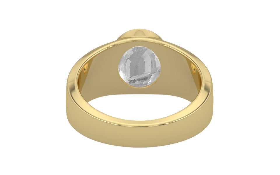 Ashtadhatu Ceylon White Sapphire Ring Rare Quality (R10)
