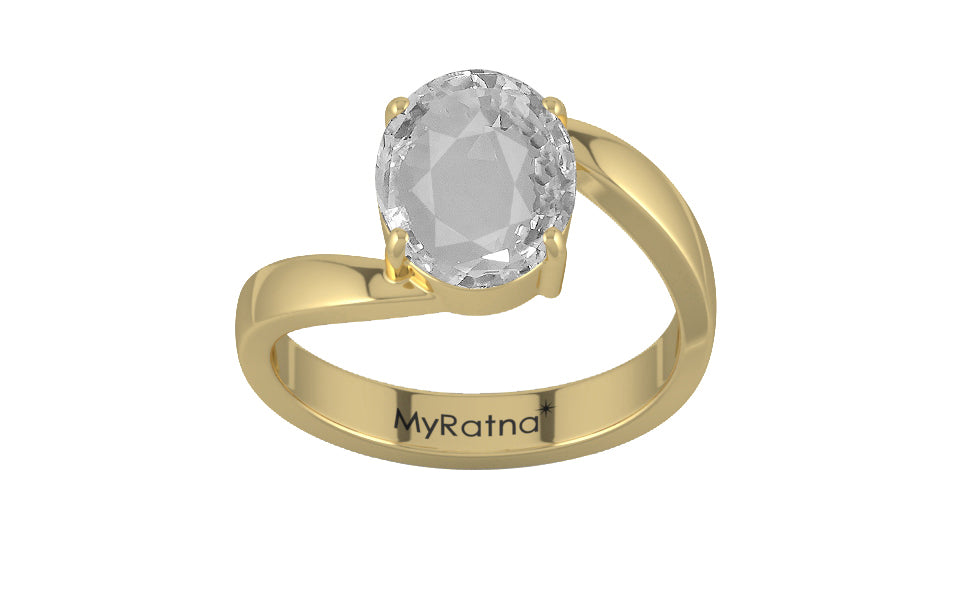 Ashtadhatu Ceylon White Sapphire Ring Rare Quality (R2)