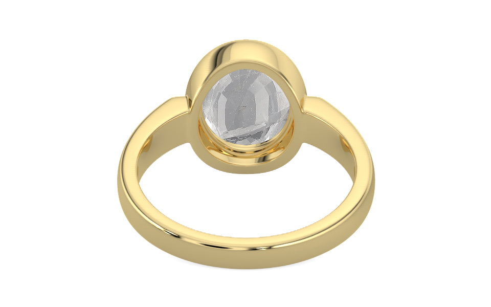Ashtadhatu Ceylon White Sapphire Ring Rare Quality (R6)