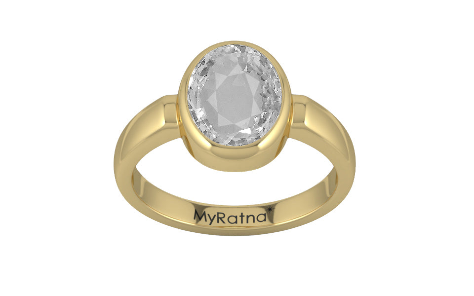 Ashtadhatu Ceylon White Sapphire Ring Rare Quality (R6)