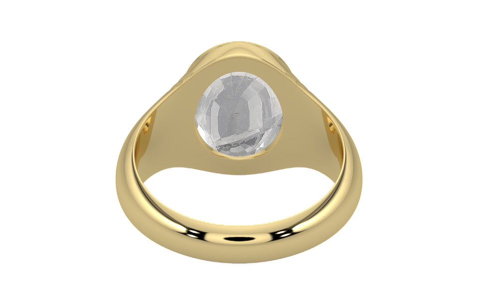 Ashtadhatu Ceylon White Sapphire Ring Rare Quality (R7)
