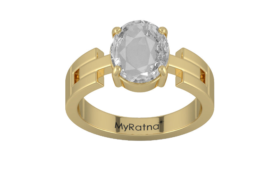 Ashtadhatu Ceylon White Sapphire Ring Rare Quality (R8)