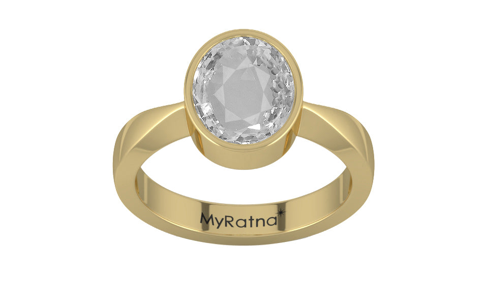 Ashtadhatu Ceylon White Sapphire Ring Rare Quality (R9)