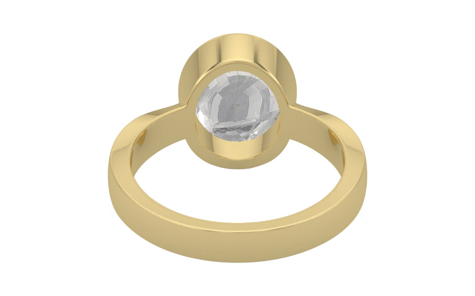 Ashtadhatu Ceylon White Sapphire Ring Rare Quality (R9)