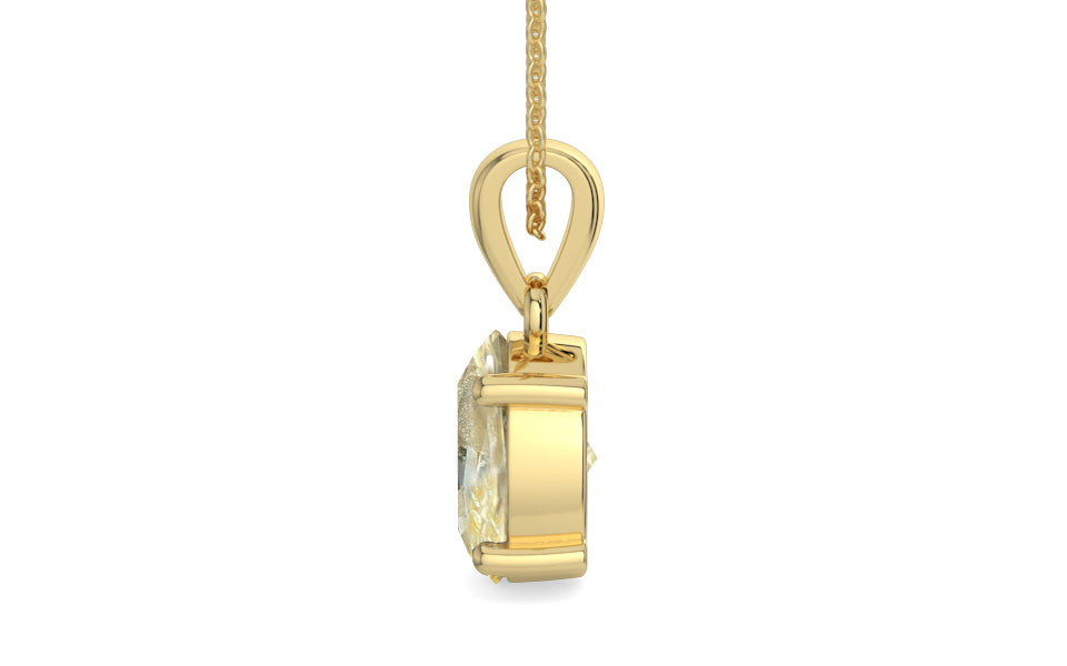 Ashtadhatu Ceylon Yellow Sapphire Pendant Fine Quality (P10)