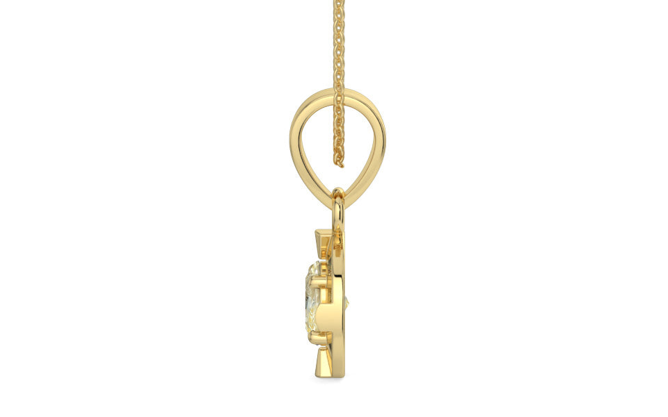 Ashtadhatu Ceylon Yellow Sapphire Pendant Fine Quality (P11)