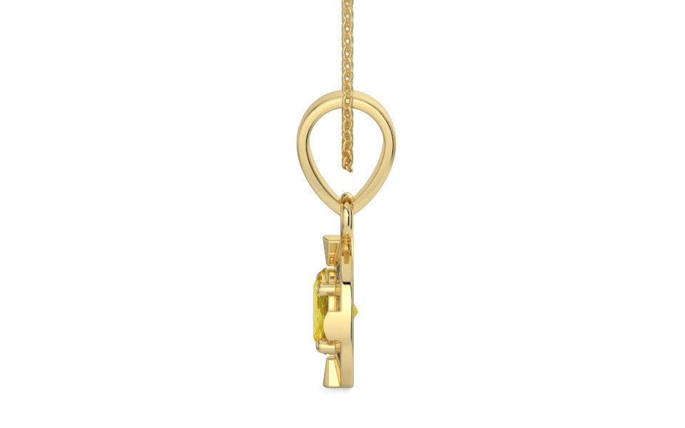 Ashtadhatu Ceylon Yellow Sapphire Pendant Limited Quality (P11)