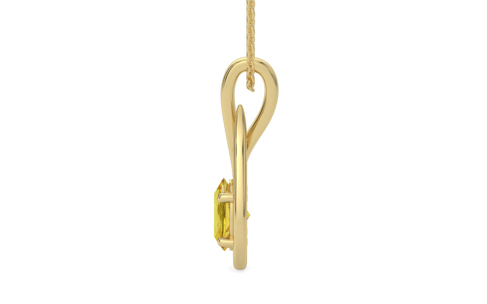 Ashtadhatu Ceylon Yellow Sapphire Pendant Limited Quality (P9)