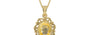 Ashtadhatu Ceylon Yellow Sapphire Pendant Prime Quality (P5)