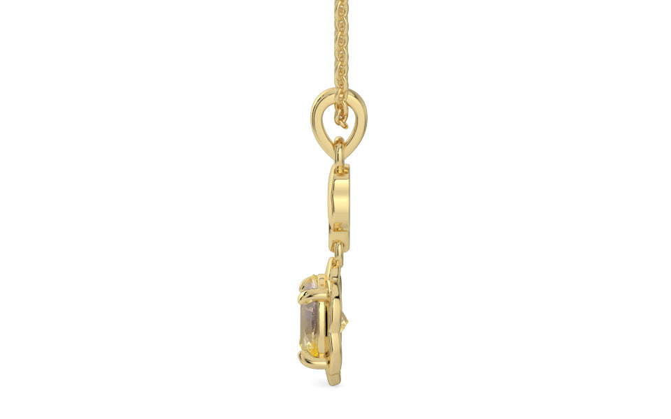 Ashtadhatu Ceylon Yellow Sapphire Pendant Prime Quality (P6)