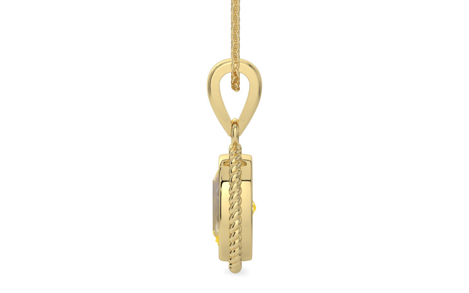 Ashtadhatu Ceylon Yellow Sapphire Pendant Prime Quality (P7)