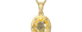 Ashtadhatu Ceylon Yellow Sapphire Pendant Prime Quality (P8)