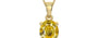 Ashtadhatu Ceylon Yellow Sapphire Pendant Rare Quality (P10)