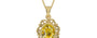 Ashtadhatu Ceylon Yellow Sapphire Pendant Rare Quality (P5)