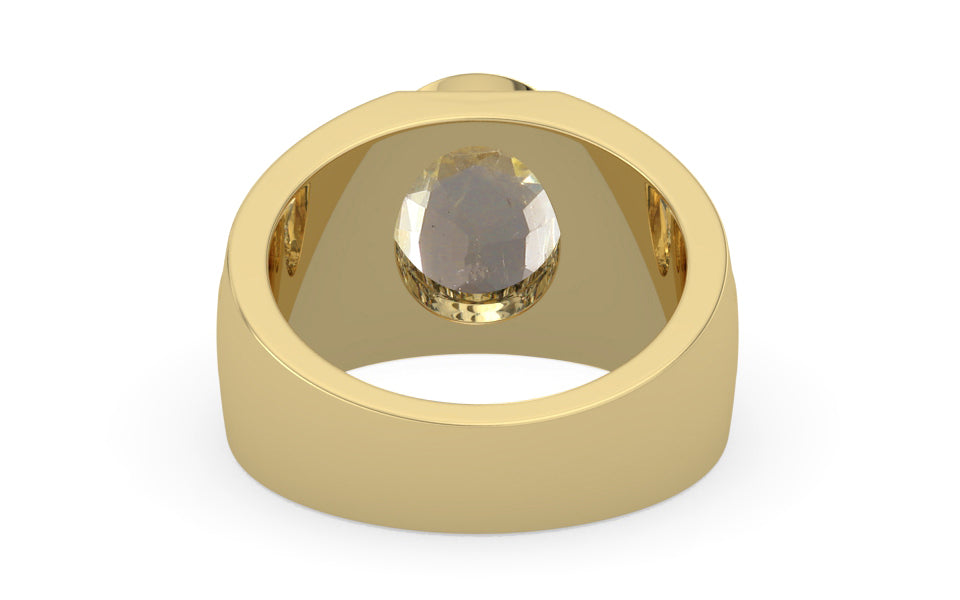 Ashtadhatu Ceylon Yellow Sapphire Ring Fine Quality (R1)