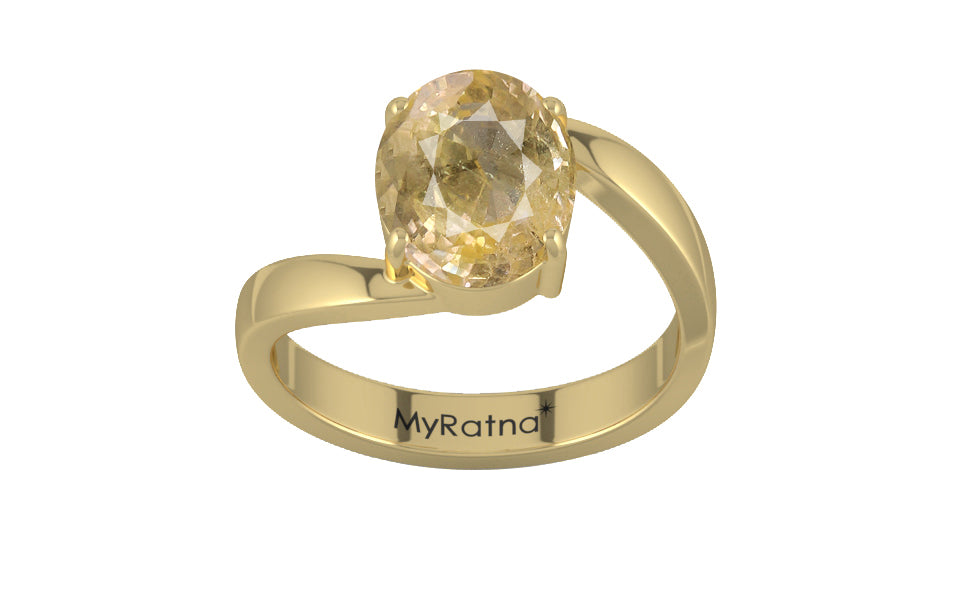 Ashtadhatu Ceylon Yellow Sapphire Ring Fine Quality (R2)