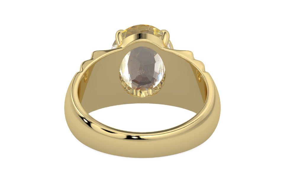 Ashtadhatu Ceylon Yellow Sapphire Ring Fine Quality (R4)