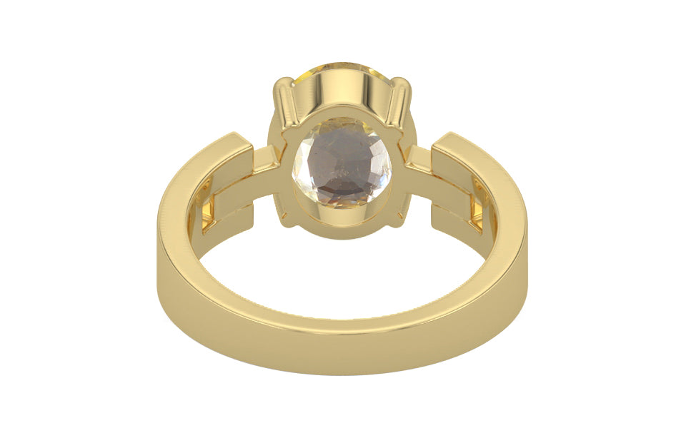 Ashtadhatu Ceylon Yellow Sapphire Ring Fine Quality (R8)