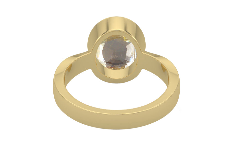 Ashtadhatu Ceylon Yellow Sapphire Ring Fine Quality (R9)
