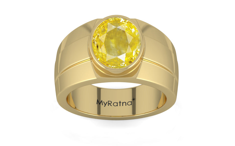 Ashtadhatu Ceylon Yellow Sapphire Ring Limited Quality (R1)