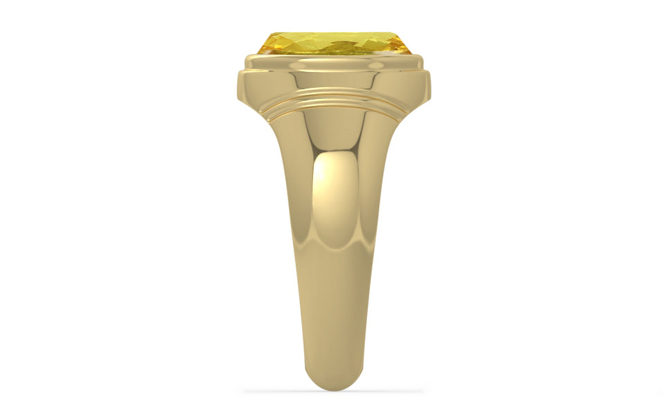 Ashtadhatu Ceylon Yellow Sapphire Ring Limited Quality (R7)