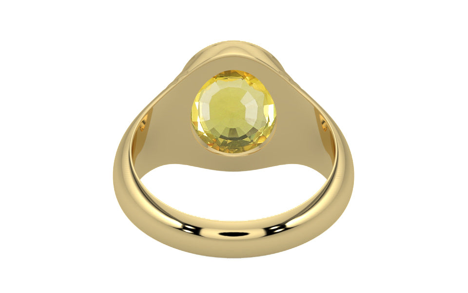 Ashtadhatu Ceylon Yellow Sapphire Ring Limited Quality (R7)