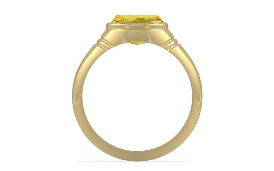 Ashtadhatu Ceylon Yellow Sapphire Ring Limited Quality (R7)