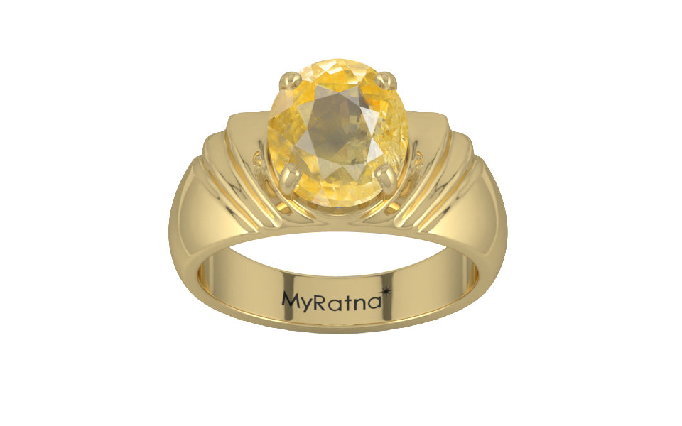 Ashtadhatu Ceylon Yellow Sapphire Ring Prime Quality (R4)