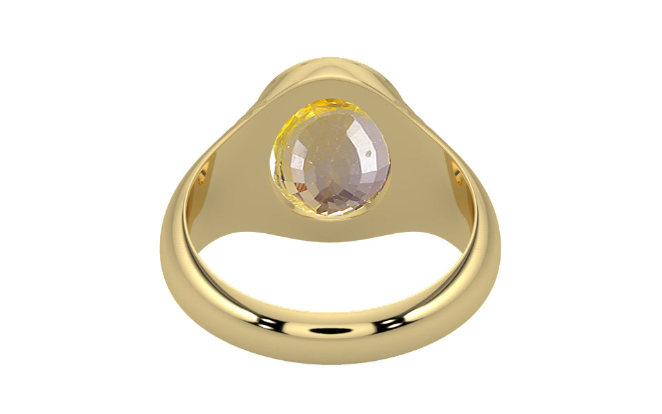 Ashtadhatu Ceylon Yellow Sapphire Ring Prime Quality (R7)