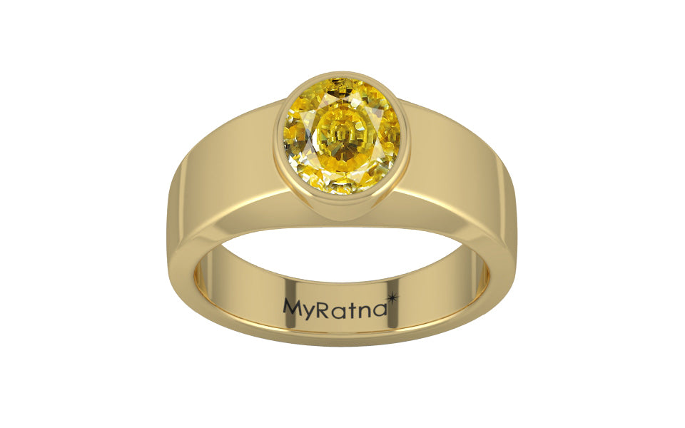 Ashtadhatu Ceylon Yellow Sapphire Ring Rare Quality (R10)