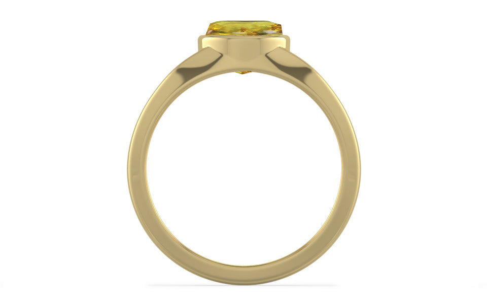 Ashtadhatu Ceylon Yellow Sapphire Ring Rare Quality (R10)