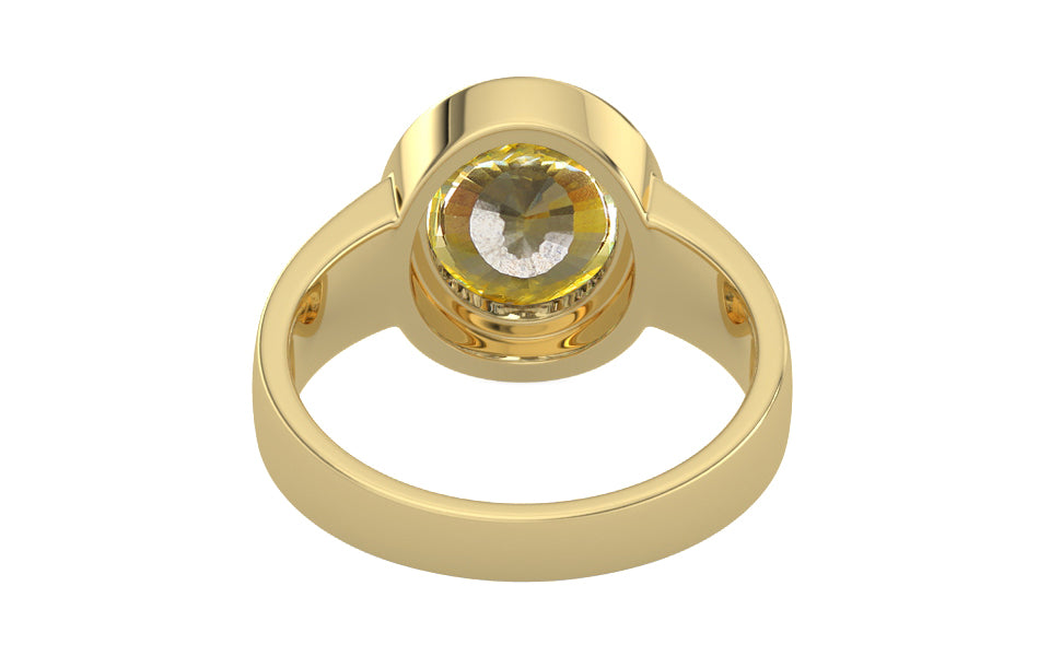 Ashtadhatu Ceylon Yellow Sapphire Ring Rare Quality (R3)