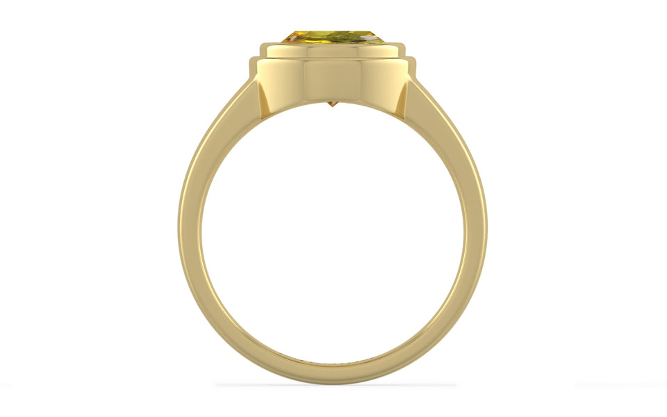 Ashtadhatu Ceylon Yellow Sapphire Ring Rare Quality (R3)
