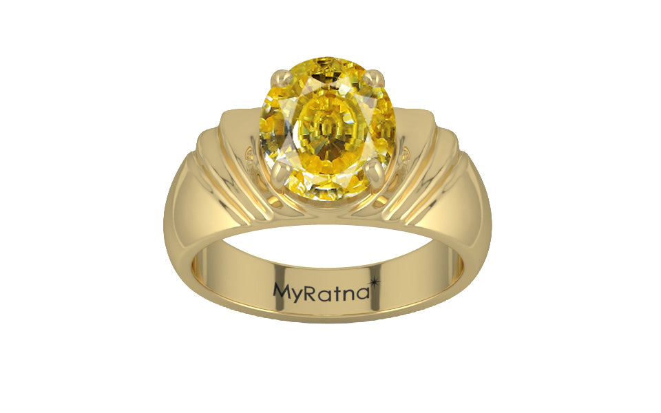 Ashtadhatu Ceylon Yellow Sapphire Ring Rare Quality (R4)