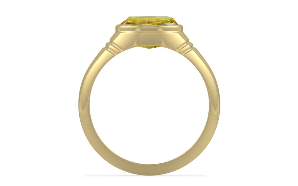 Ashtadhatu Ceylon Yellow Sapphire Ring Rare Quality (R7)