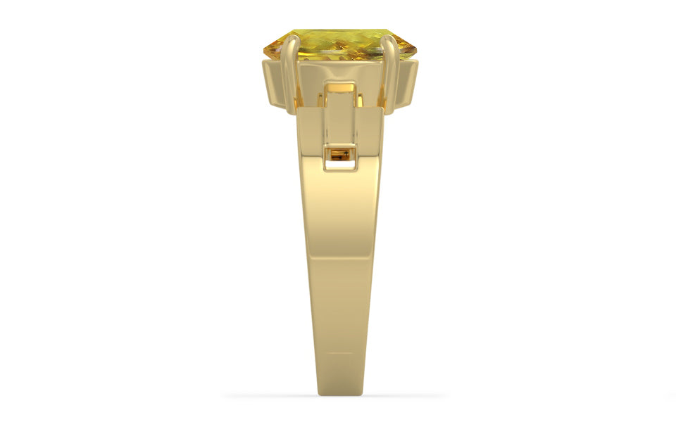 Ashtadhatu Ceylon Yellow Sapphire Ring Rare Quality (R8)
