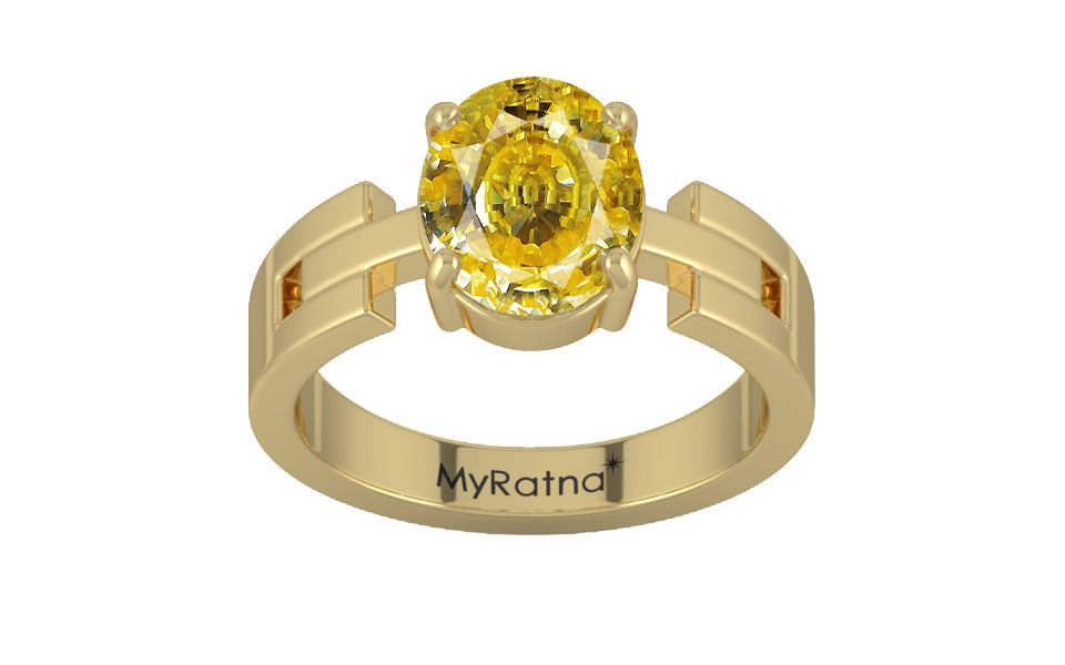 Ashtadhatu Ceylon Yellow Sapphire Ring Rare Quality (R8)