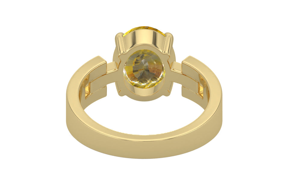Ashtadhatu Ceylon Yellow Sapphire Ring Rare Quality (R8)