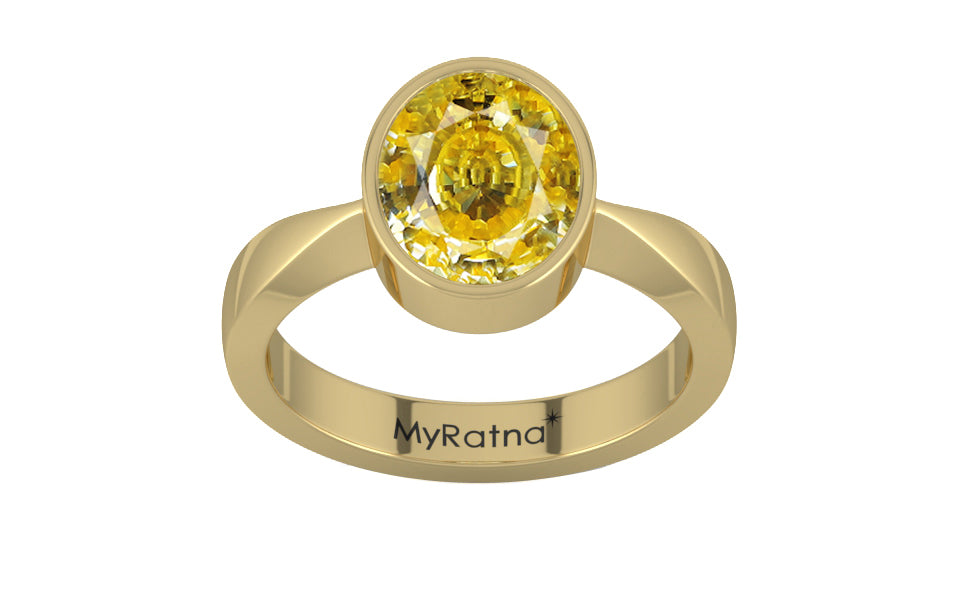 Ashtadhatu Ceylon Yellow Sapphire Ring Rare Quality (R9)