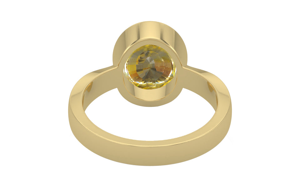 Ashtadhatu Ceylon Yellow Sapphire Ring Rare Quality (R9)